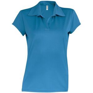 Kariban Proact Womens/Ladies Short Sleeve Performance Polo Shirt / Aqua Blue